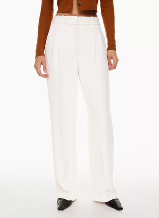 High-waisted fitted wide-leg pants